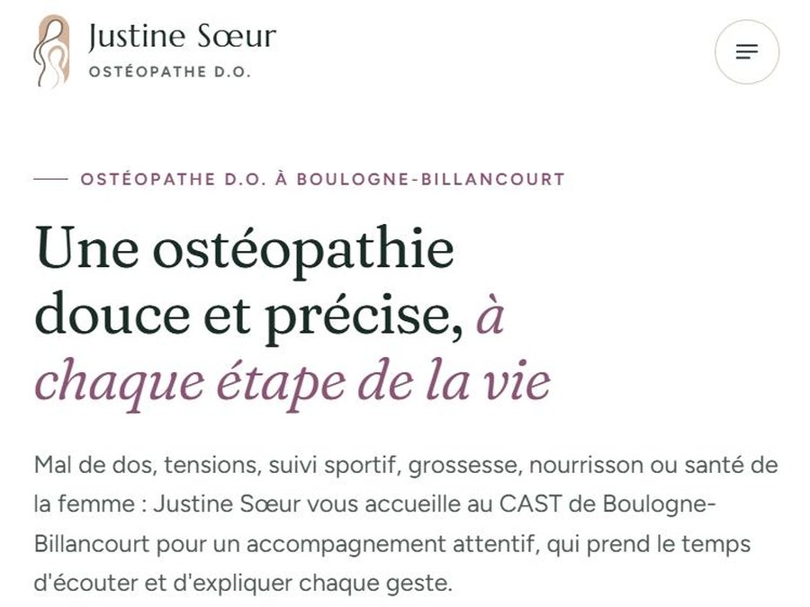 Justine Sœur - Ostéopathe