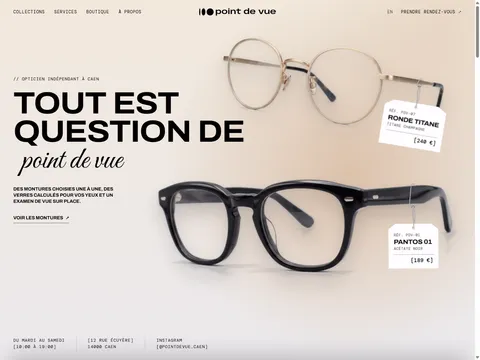 Point de vue - Site opticien