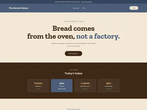 The Market Bakery - Bakery template