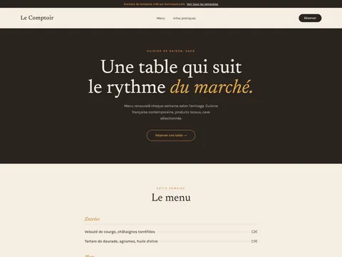 Le Comptoir - Template restaurant